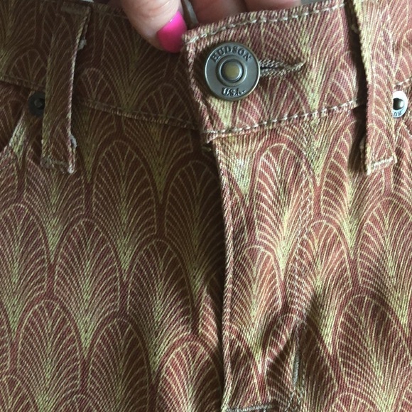 Hudson “Nico” Super Skinny Mid Rise Nouveau Denim AllOver Print 26 Jeans Neutral - Picture 6 of 14